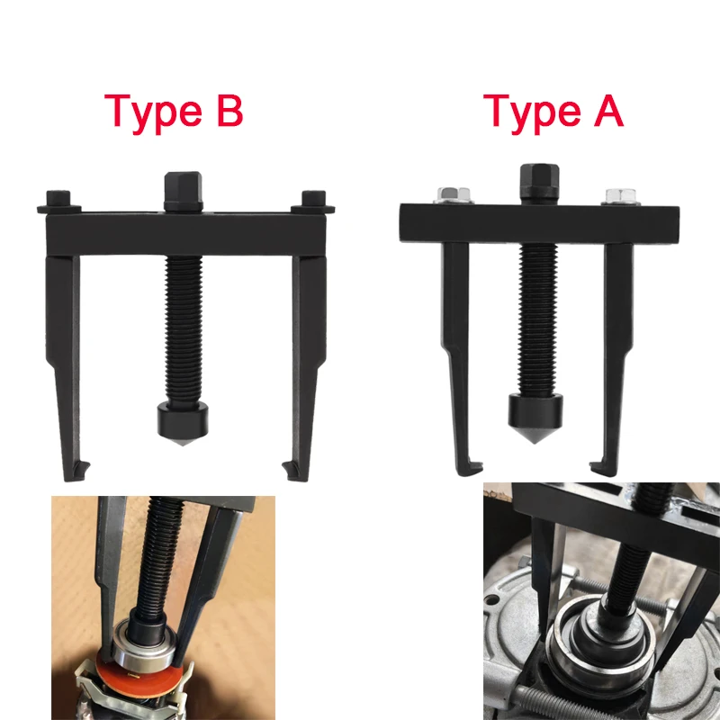 Bearing Puller Heavy Duty Two Jaw Bearing Removal Tool Carbon Steel Claw Puller for Timing Belt Pulley / Flywheel