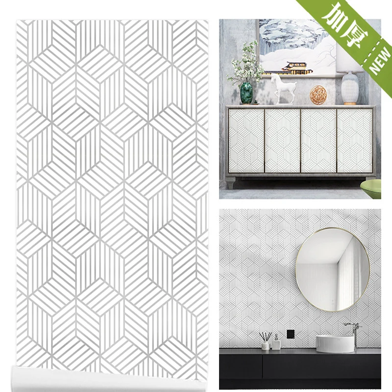 Thickened Nordic Style Self-adhesive Waterproof Wallpaper for Bedroom Living Room Background Wall Old Furniture Stickers ﻿