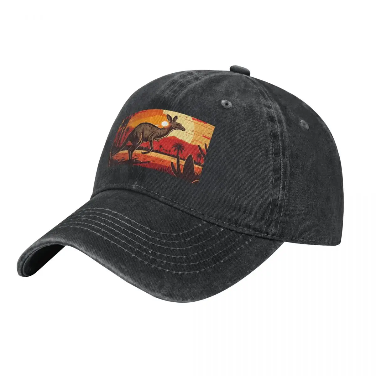 Australia retro kangaroo Baseball Cap Visor Anime Beach Ladies Men's