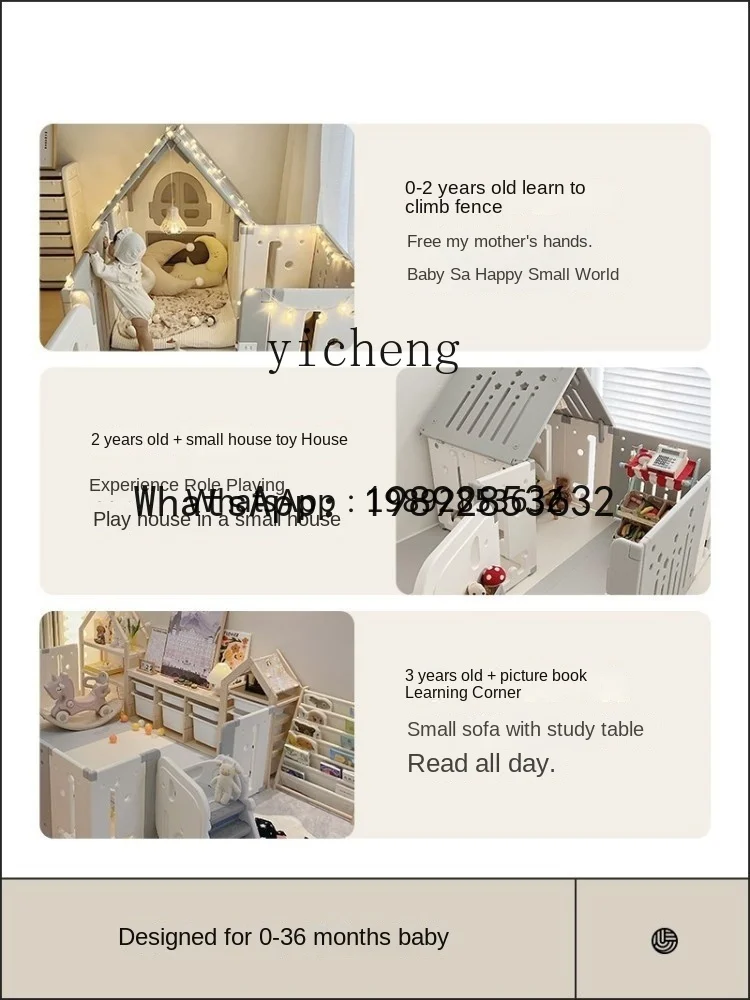 ABC Swing and Slides Klein huis Babyspel Beschermend rooster Baby Kinderspeeltuin Grond Binnenhuis