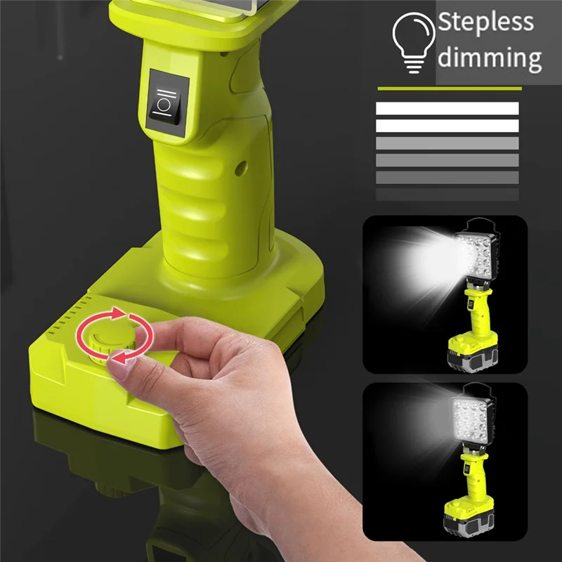 

B92B-Car LED Alarm Work Light Flashlight Searchlight Torch Spotlight Camping Lamp For 18V Lithium Battery P108 PBP005 PBP002