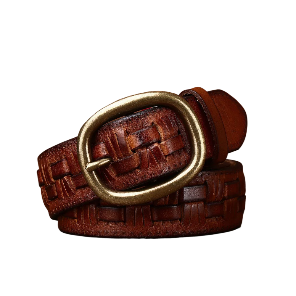 

Мужской ремень ручной работы из натуральной кожи первого слоя, персонализированная медная пряжка, дизайн без отверстий, тактический повседневный поясной ремень