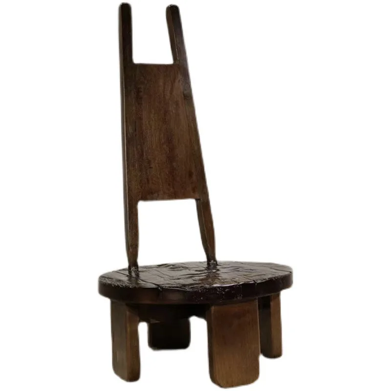Ancient wood fire pond chair Japanese leisure chair