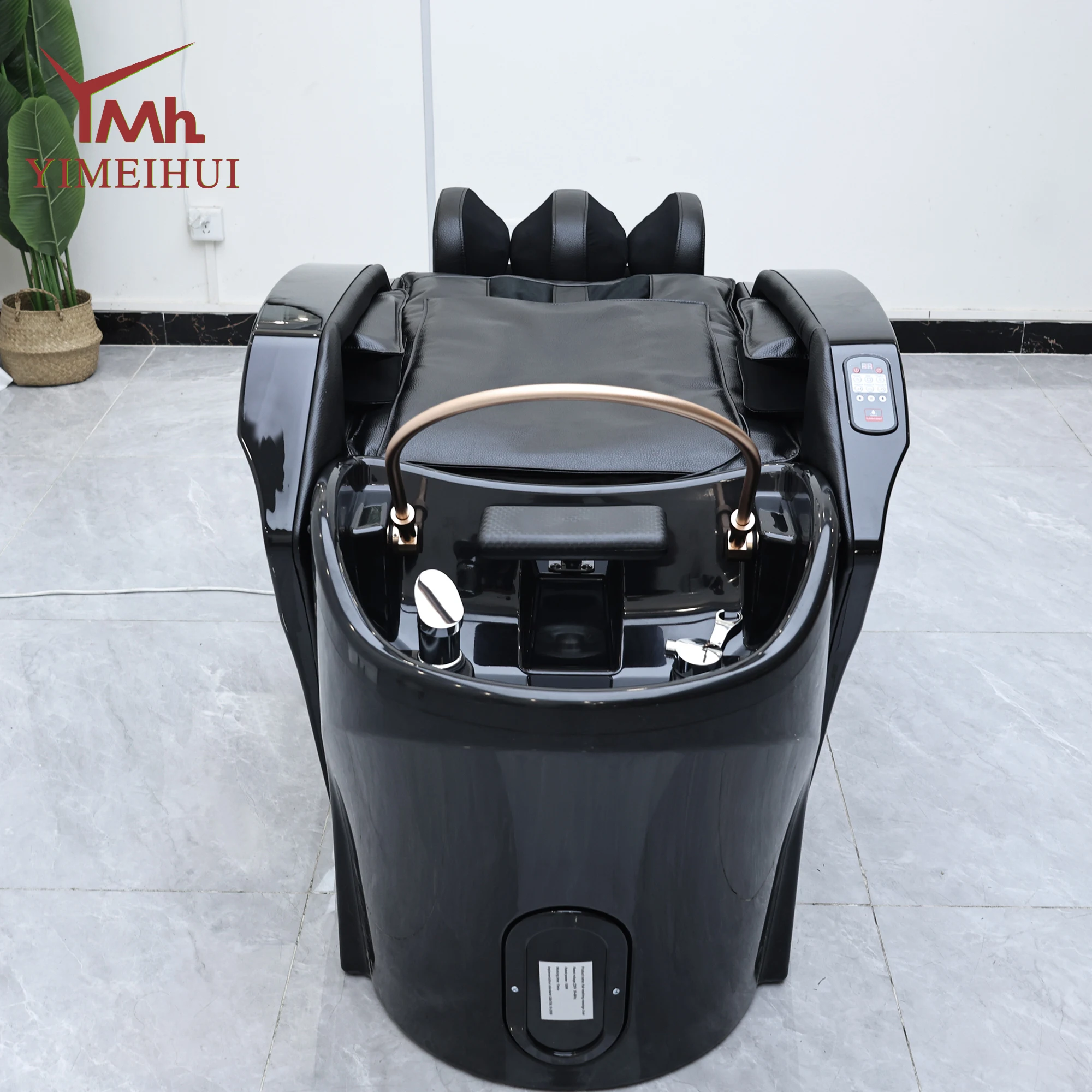 Japanese-Style Synthetic Leather Shampoo Bed Modern Design Electric Body Steamer for Spa Water Circulation Head Massage - Image 4