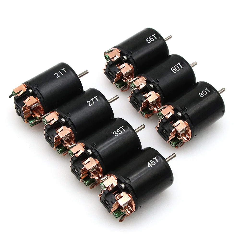 540 replaceable carbon brush motor 21T 27T 35T 45T 55T 60T 80T black pig brush motor suitable for RC climbing cars drift cars