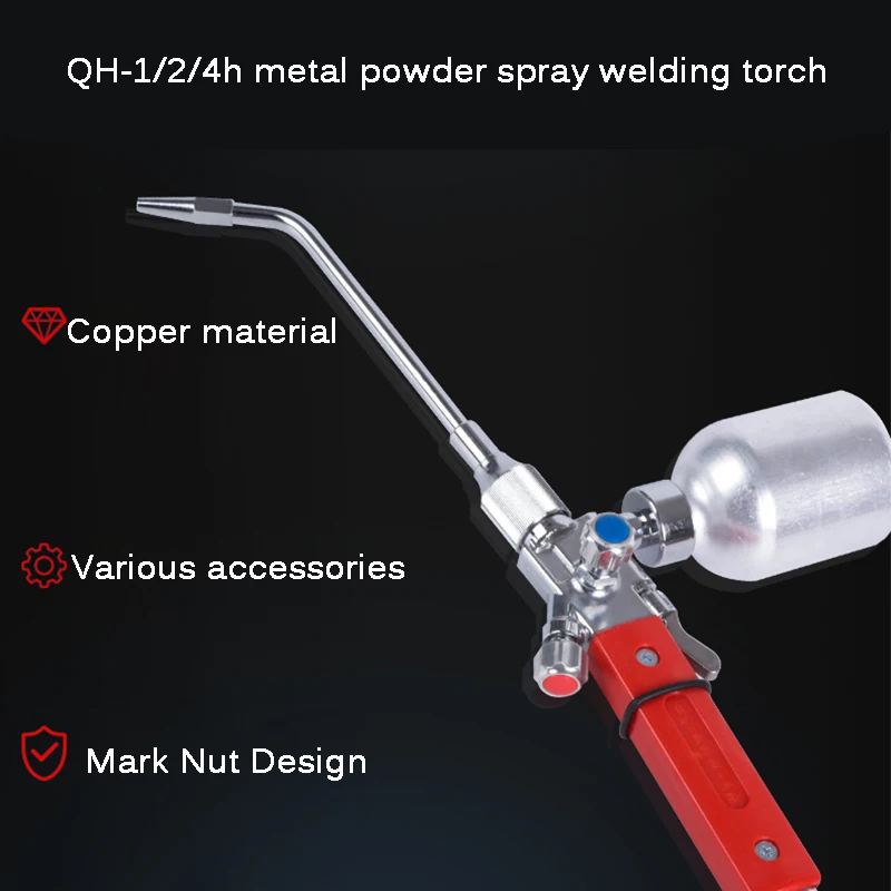 

QH-1h/QH-2h/QH-4h Metal Powder Spray Welding Torch Oxygen Acetylene Flame Welding Gun