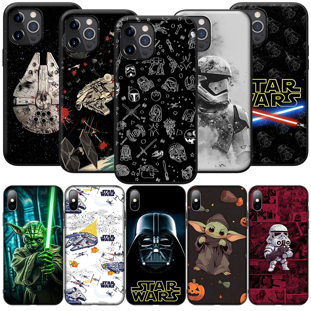 SA175 Yoda Stars Wars Soft Case for iPhone 16 15 14 13 7 8 Pro Max Mini Plus