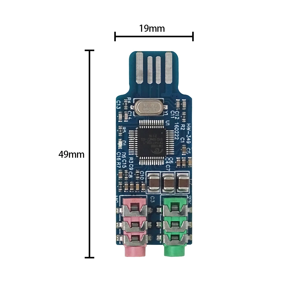 Driveless USB sound card Computer external sound card module Laptop sound card CM108 USB sound card chip