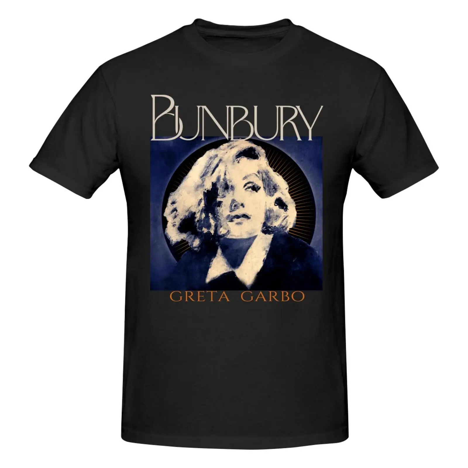 Retro BUNBURY Greta Garbo Shirt Short Sleeve Black Unisex Size S-5XL NE1961