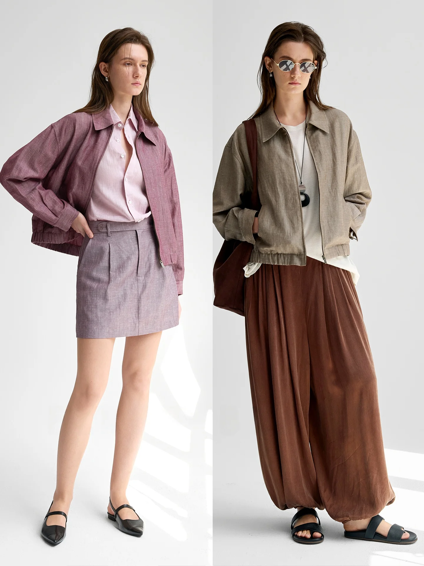 

Новая черная весенняя укороченная куртка из шерсти и льна на молнии, женская повседневная свободная куртка-рубашка