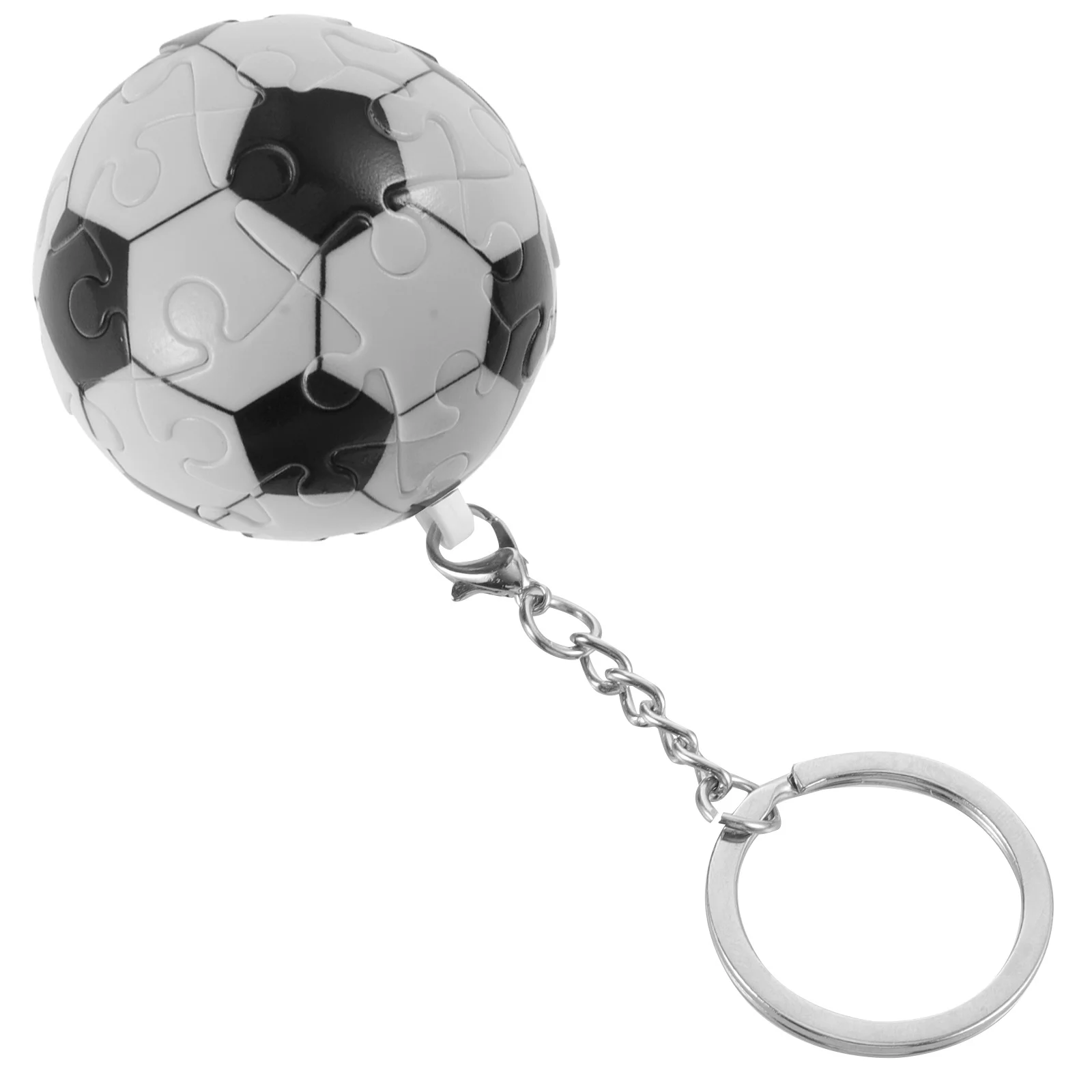 

Puzzle Sports Ball Plastic Keychain Lightweight Decorative Keychain for Backpack Car Hanging Ornament Creative Sports Ball Key