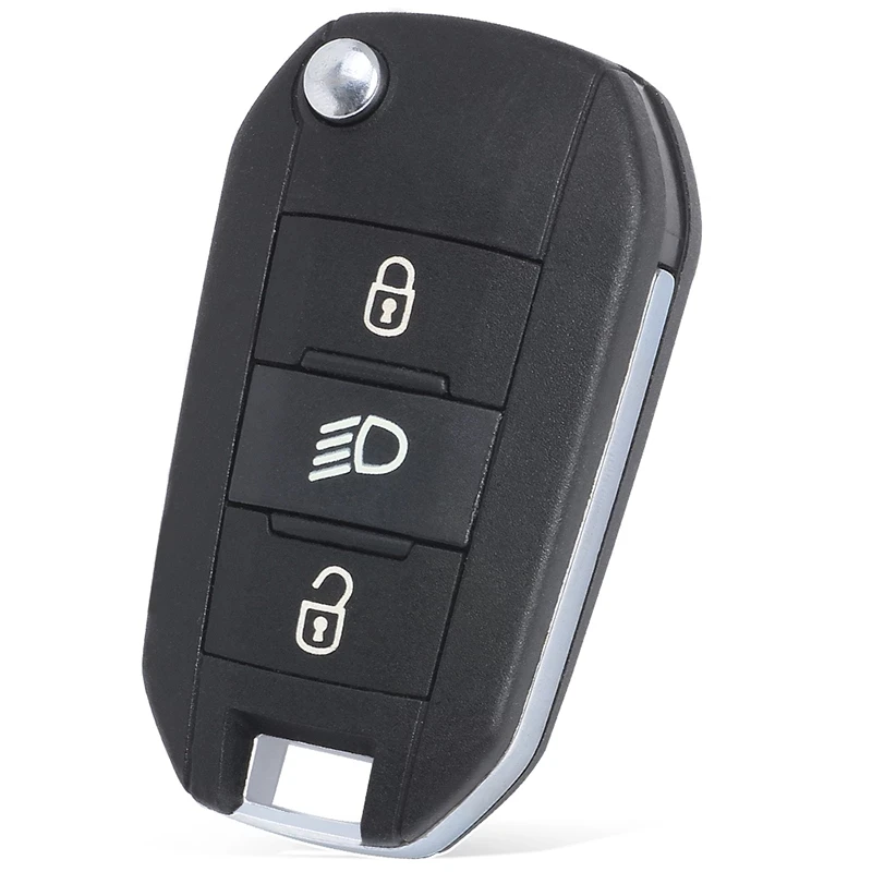 KEYECU P/N: 98 139 654 77 Flip HUF8435 Smart Remote Key Fob for Peugeot 208 2008 308 508 Citroen C3 C4 C5 4A AES Chip 433.92FSK - view 2