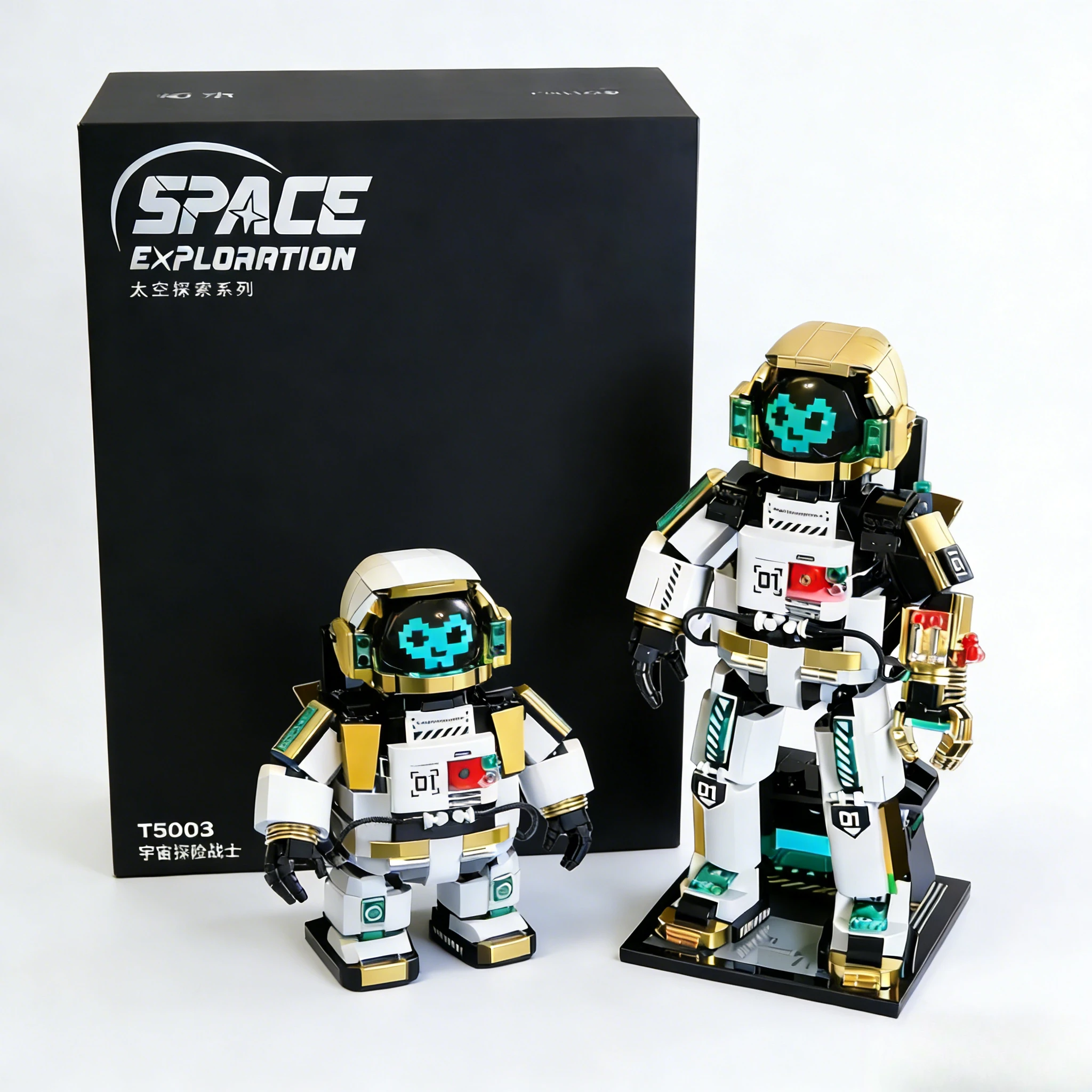 

888 PCS Spaceman Astronaut Model Micro Building Blocks Mechanical Exploring Adventure Assemble Figures Bricks Educational Toys