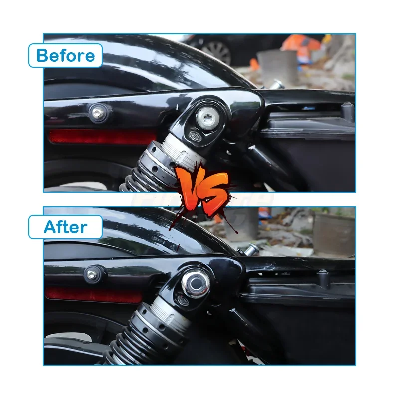 For Harley Sportster XL883 XL1200 X48 04-up Dyna 06-up Motorcycle Black Chrome Rear Fork Cover Decoration Covers Accessories