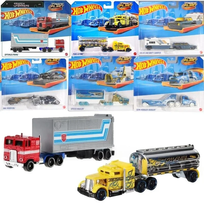 Hot Wheels Track Fleet Transformers 1:64 Scale Diecast Trailer Truck Collectible Vehicle Toy Gift For Adult Car Collectors