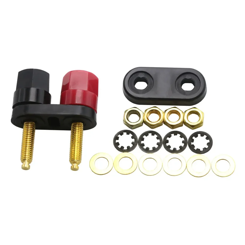 1PCS Banana plugs Couple Terminals Red Black Connector Amplifier Terminal Binding Post Banana Speaker Plug Jack