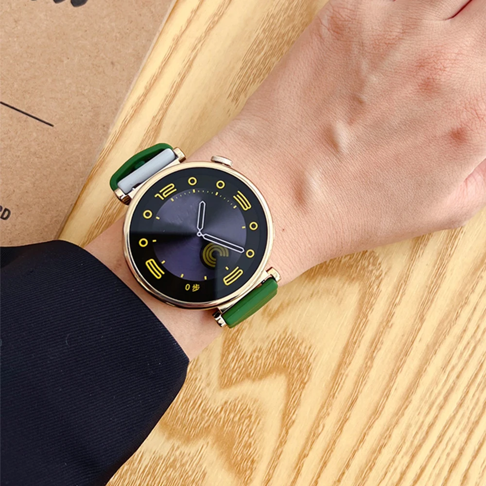 18mm wave pattern color blocking silicone strap suitable for Samsung Galaxy Watch Active/2 and For Samsung Galaxy Watch 4