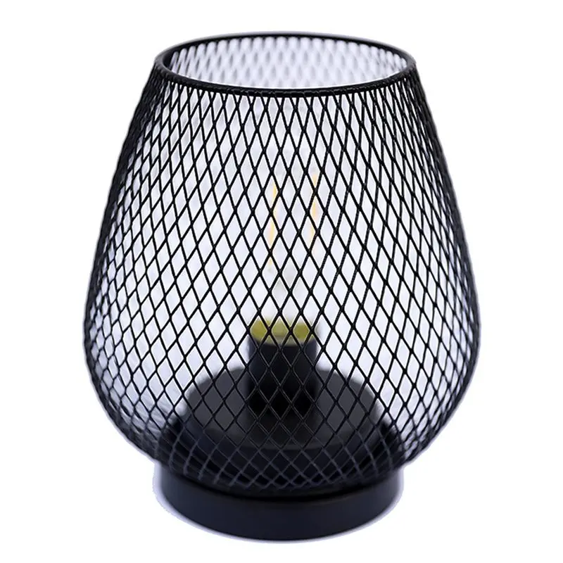 

Настольная лампа AB41-LED в форме птичьей клетки, на батарейках, маленький ночник, декоративное освещение из железной сетки для дома, сада, вечеринок