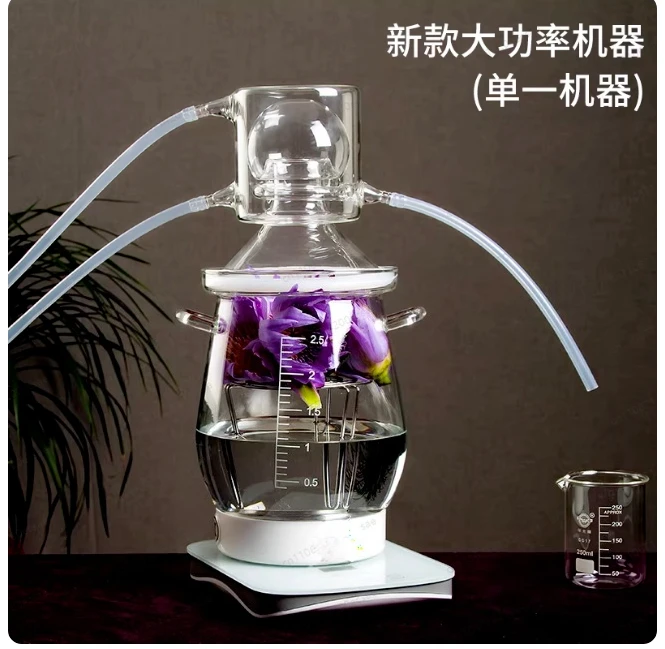 

Новая мощная машина для отпаривания, 4-литровый бытовой мини-аппарат для эфирных масел, стеклянный дистиллятор для гидрозолей