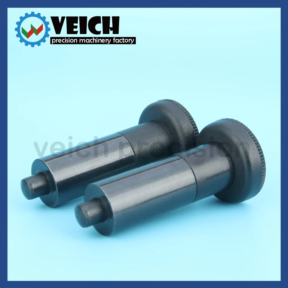 Vcn229 Zonder/Met Plastic Knop Koolstofstalen Lichaam Roestvrijstalen Veerbelaste Index Plunjers M12/14/18Mm Rechte Lokatie Pin