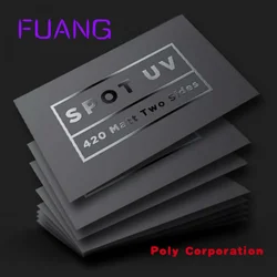 Custom  High Quality Luxury Black Spot UV Printed Business Card Printing With Own Logo