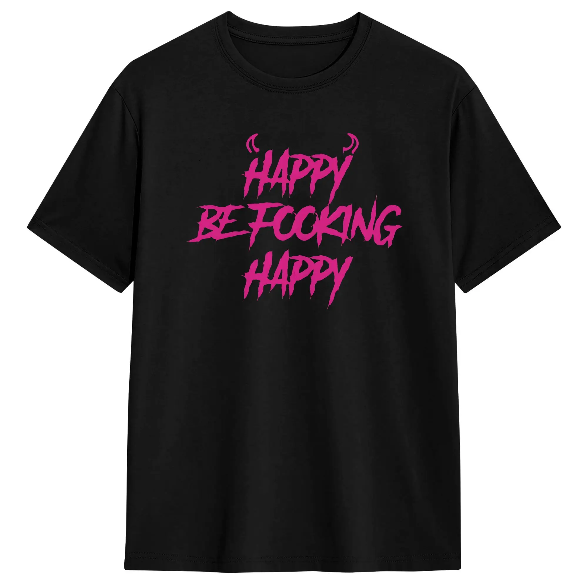 Yungbluds Super Happy Men's T Shirt  Vintage Tee Shirt Short Sleeve Round Neck T-Shirt 100% Cotton Gift Idea Tops