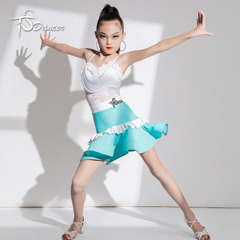 Costume de danse latine d'été pour femmes, ensemble de costumes de spectacle d'entraînement de danse professionnel pour nouveau-né