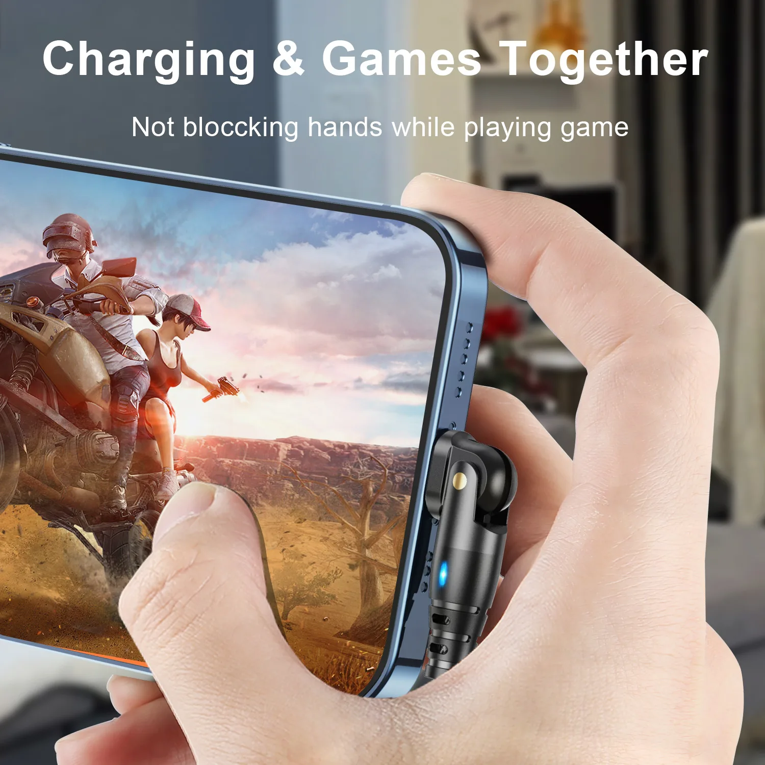 3A USB Type C Cable 180 Degree Rotation Elbow Cable for Game USB Micro USB C Fast Charge Data Cable for iPhone 14 Samsung S21