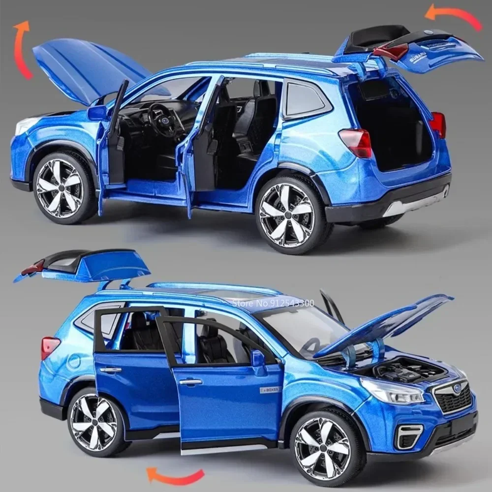 

1:30 Модель автомобиля Subaru Forester WRXSTI Литой под давлением металлический амортизатор Модели внедорожников Звук Свет Коллекционный предмет