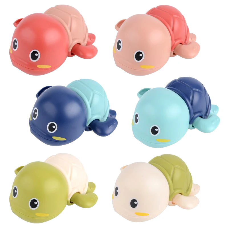 Baby Bath Toys Swimming Clockwork Turtle Floating Wind Up Toys Funny Bathroom Shower Water Game Play Bathtub Water Toys