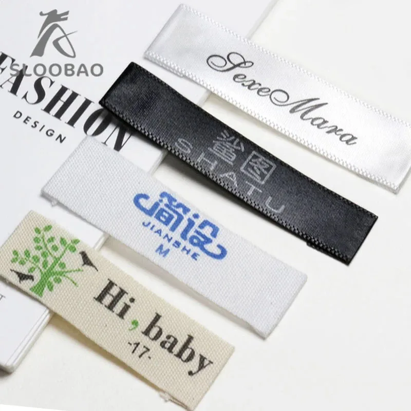 

Printed label, collar label, customized clothing label, minimalist customization, clothing trademark, side canvas label, washing