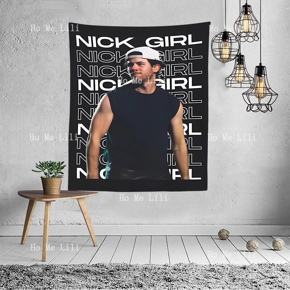 Nick Girl Nick Jonas Vintage Homage Tapestry For Bedroom Aesthetic Nature Decoration