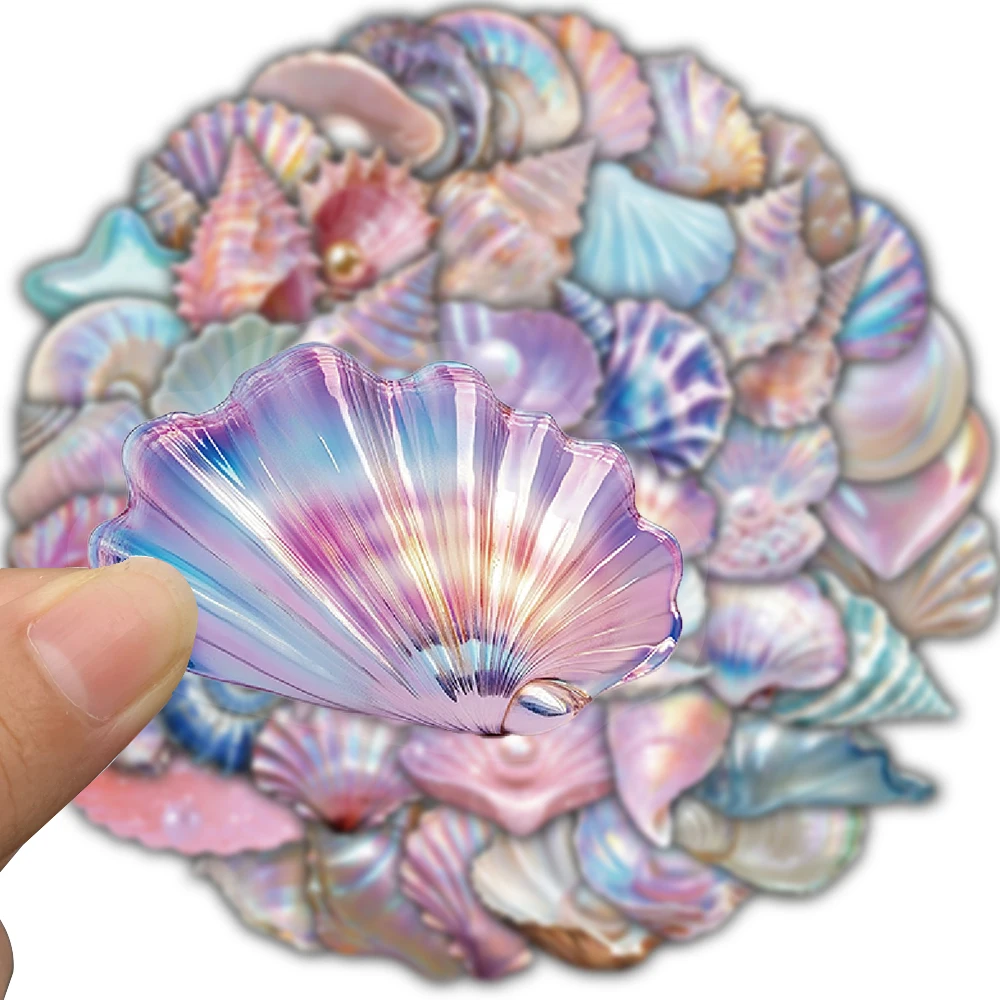 50PCS Shell Sticker Waterproof Coffee Living Room DIY Phone Laptop Luggage Skateboard Guitar Car Frame DIY Waterproof Stickers