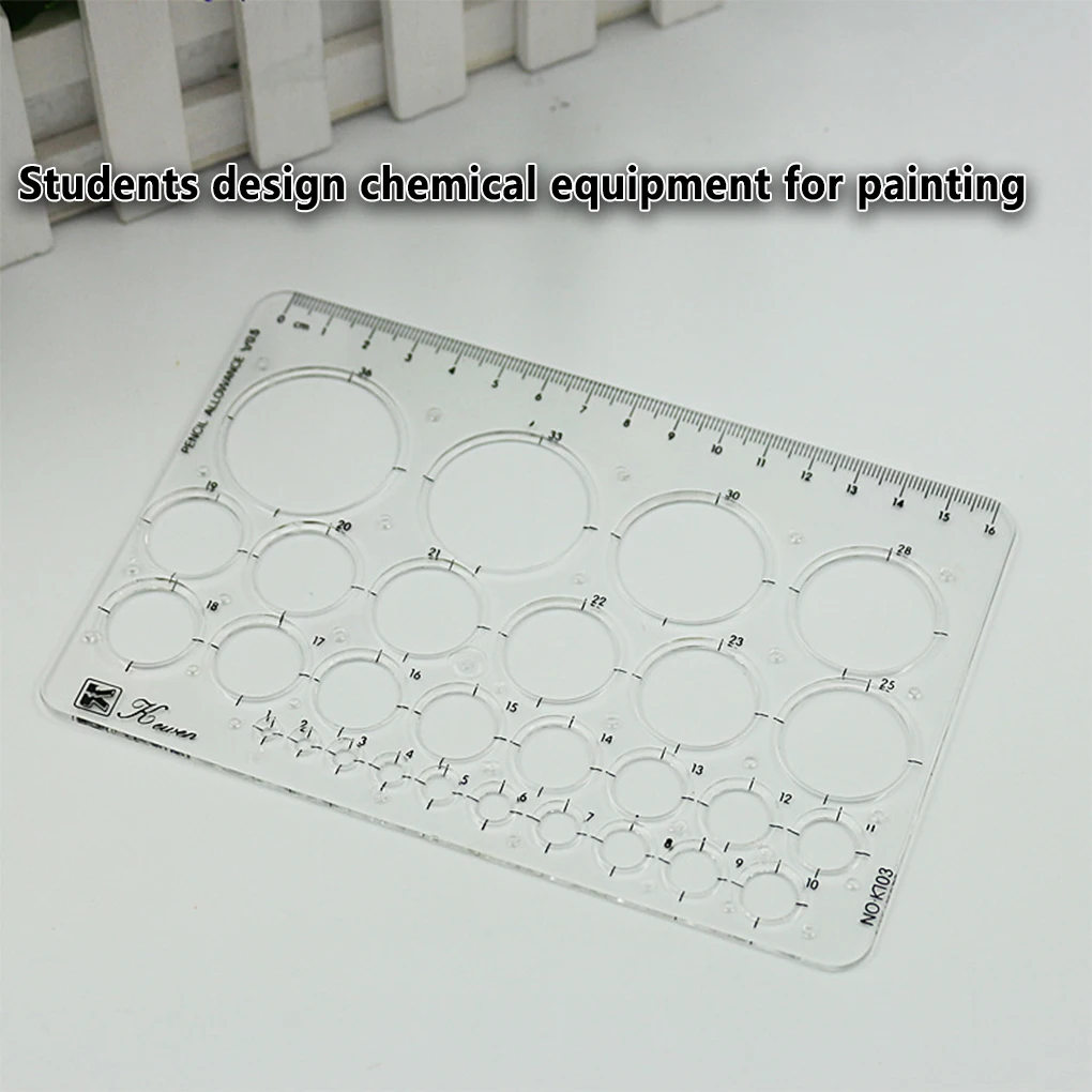 Transparent Ruler Students Rulers Measuring Tool Template Stencil School