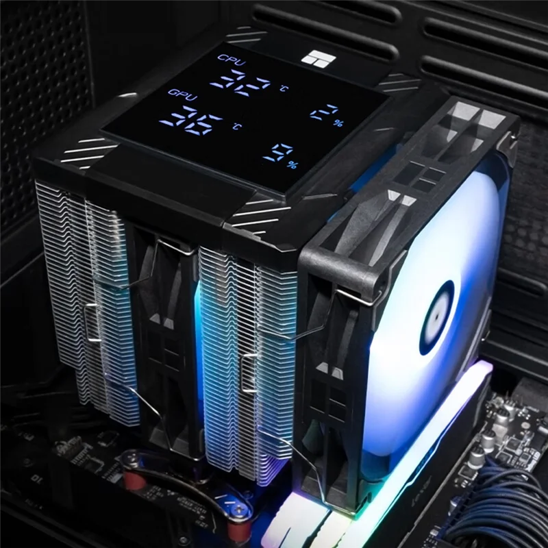 Radiatore di raffreddamento ad aria per telaio digitale PA 120 6 tubi di calore/CPU/CPU Monitoraggio simultaneo Supporta LGA1851/1700/AM5 ARGB