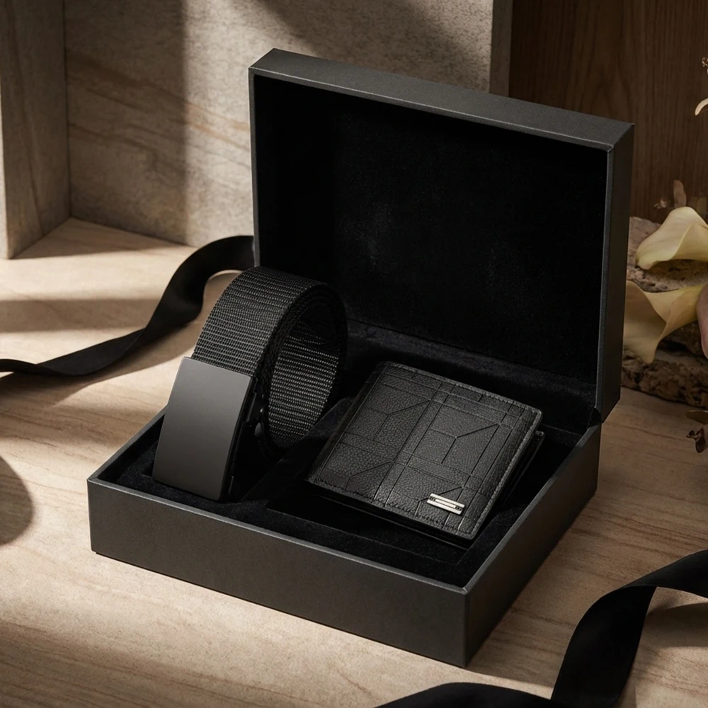 

2PCS High-Quality Men's Belt Wallet Set Fashion Men's Accessories for Suits & Casual Pants Perfect Gift for Boyfriends & Fathers