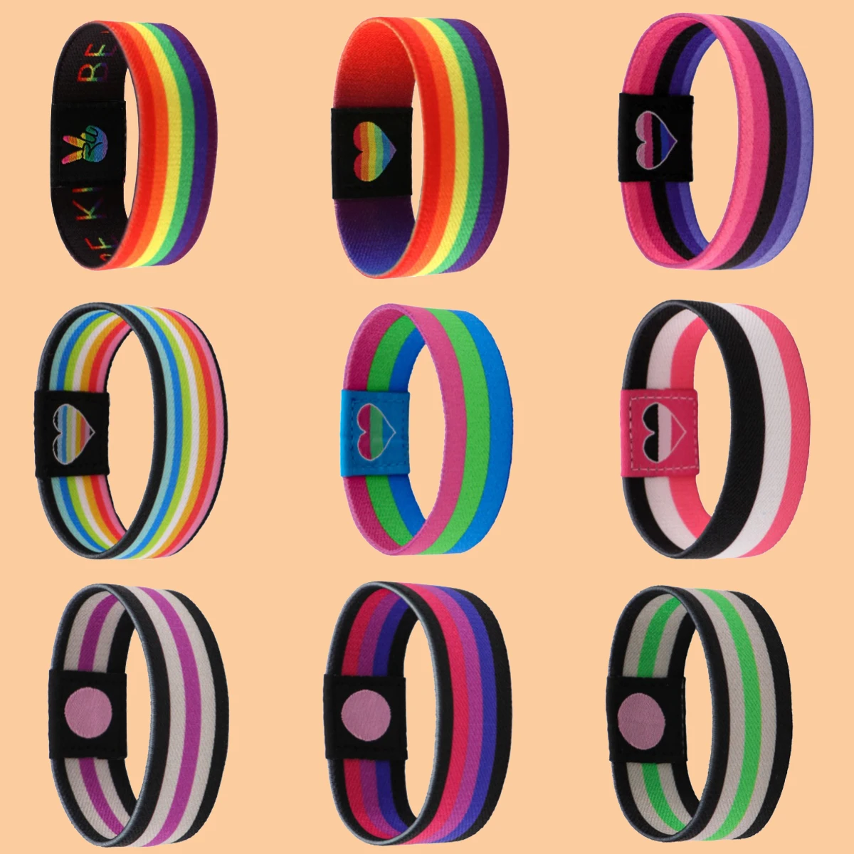 

Homosexuality Cloth Stretch Wristband Bracelet Rainbow Gay Flexible Wrist Band Cuff Bracelet Sports Casual Bangle Gifts