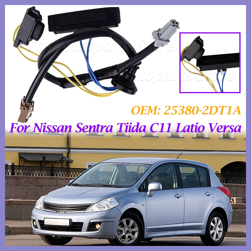 For Tiida C11 Hatchback 2005-2011 25380-2DT1A Car Trunk Lid Lock Release Button For Nissan Sentra Tiida C11 Latio Versa