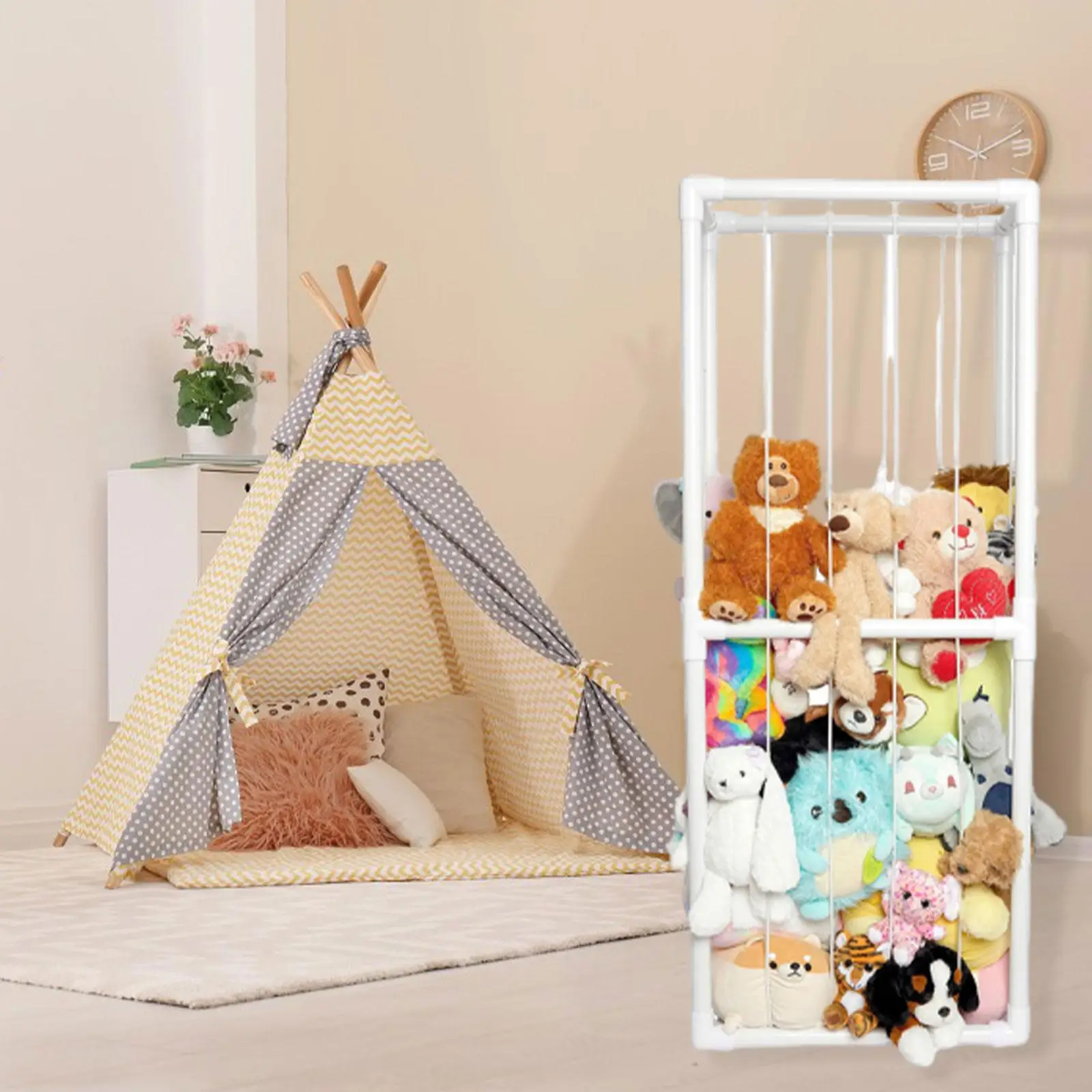 

Stuffed Animals Zoo Storage Holds up to 250kg Large Toy Storage Shelf for Nursery Kids Room Preschool Living Room Playroom