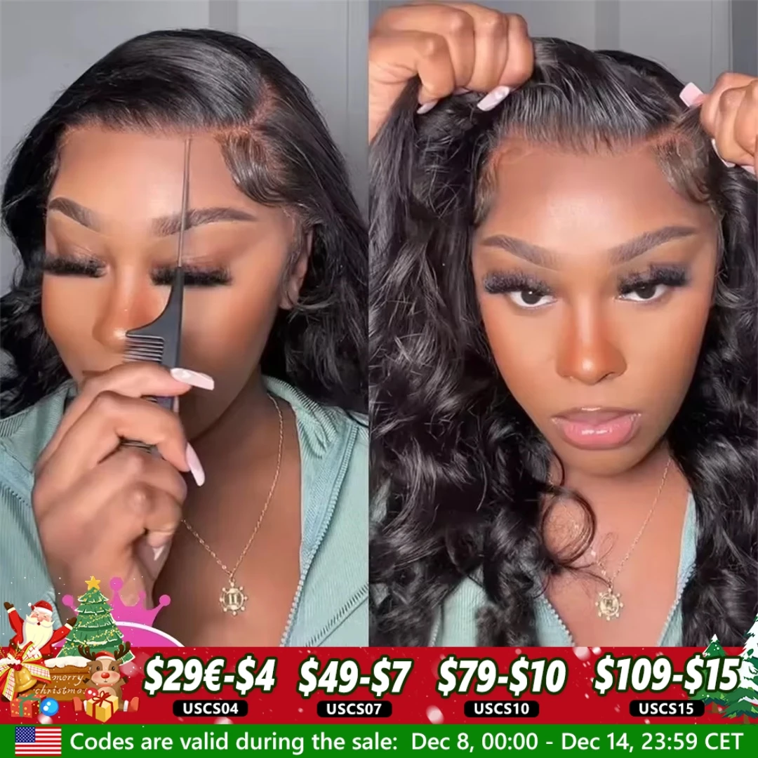 

Vrvogue Wear And Go Glueless Wig Natural Black Body Wave Lace Front Wig 100% Human Hair 6x4 Lace Closure Wig For Woman On Sale