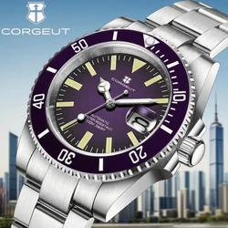 CORGEUT 40mm NH35 Movement Luxury Men's Watches Automatic Mechanical Sapphire Glass Wrist Watch for Men 10Bar Dive Clock