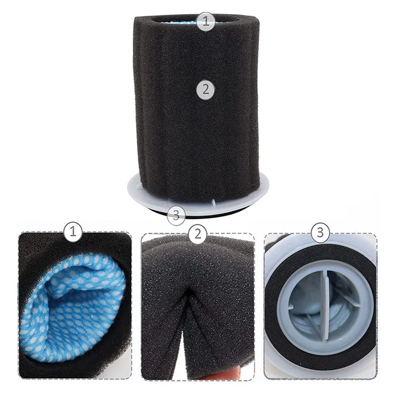 ABKR-2X فلتر مسبق بديل لـ Eureka Z0801 VM1704 P3-Lady P81 P5 Pro BP21620A، مكنسة كهربائية عمودية قابلة لإعادة الاستخدام وقابلة للغسل