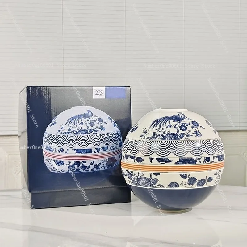 For Creative Dinnerware Ball Ceramic 7 Piece Bowls Plates Set Home