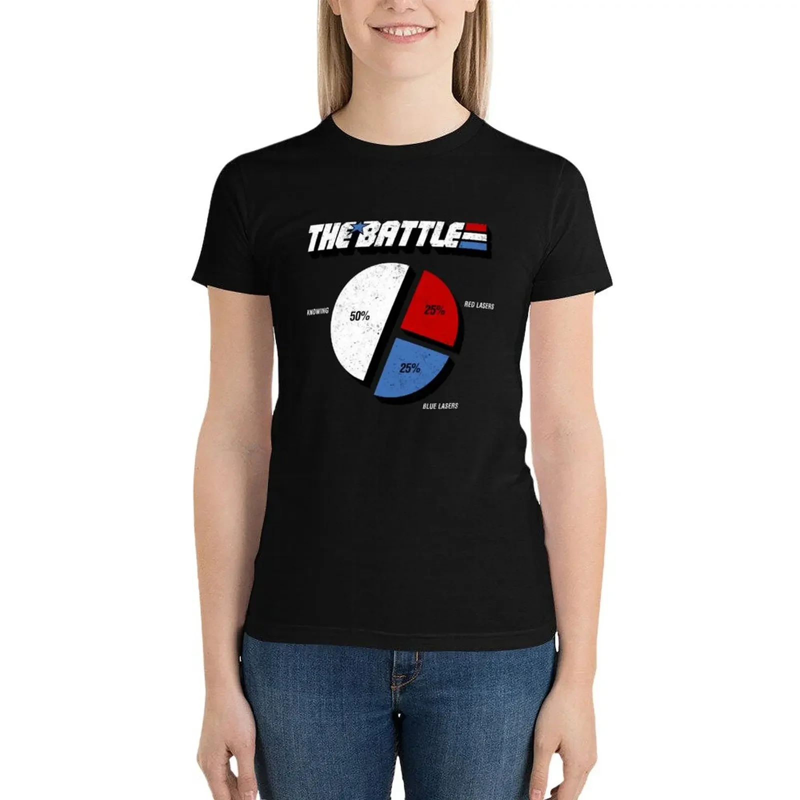 

The Battles Knowing Red Lasers Blue Lasers Retro Vintage Style- T-Shirt plus size tops korean fashion Women's tops