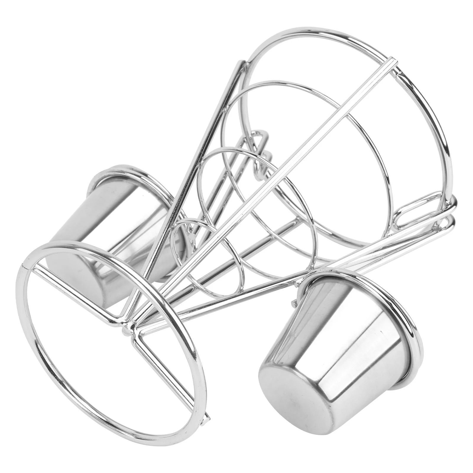 

Basket Cone Display Stand Stainless Steel Snack Basket French Fries Cup Food Display Organizer for Restaurant Hotel Small