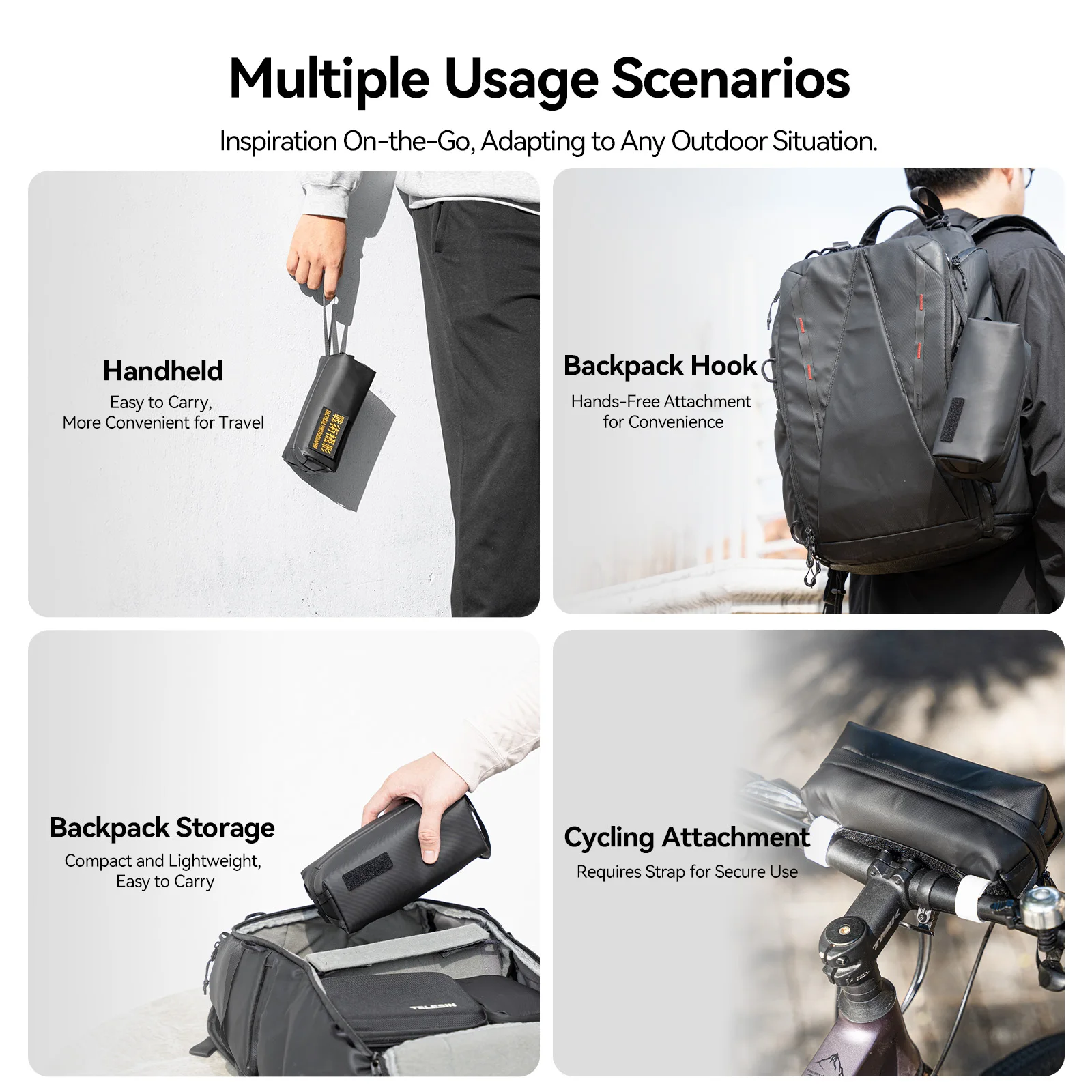 Портативная сумка для хранения TELESIN для DJI OSMO Pocket 3, аксессуары, персонализированная дорожная защитная сумка на липучке, экшн-камера