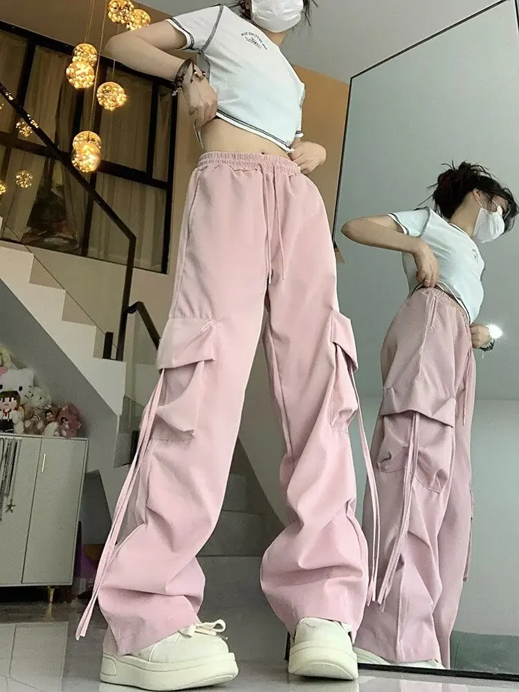 

Performance costumes trendy brand dopamine work pants loose jazz street dance pants elongated girl group casual hip-hop pants