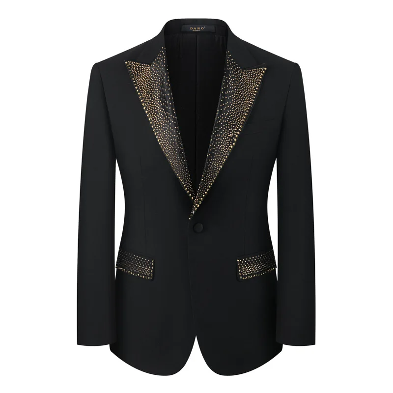 حجر الراين التلبيب 3 قطعة دعوى مجموعة (سترة + سترة + بنطلون) الأعمال الرسمية بدل غير رسمية الزفاف العريس حفلة المرحلة الرجال البدلة M-5XL #5