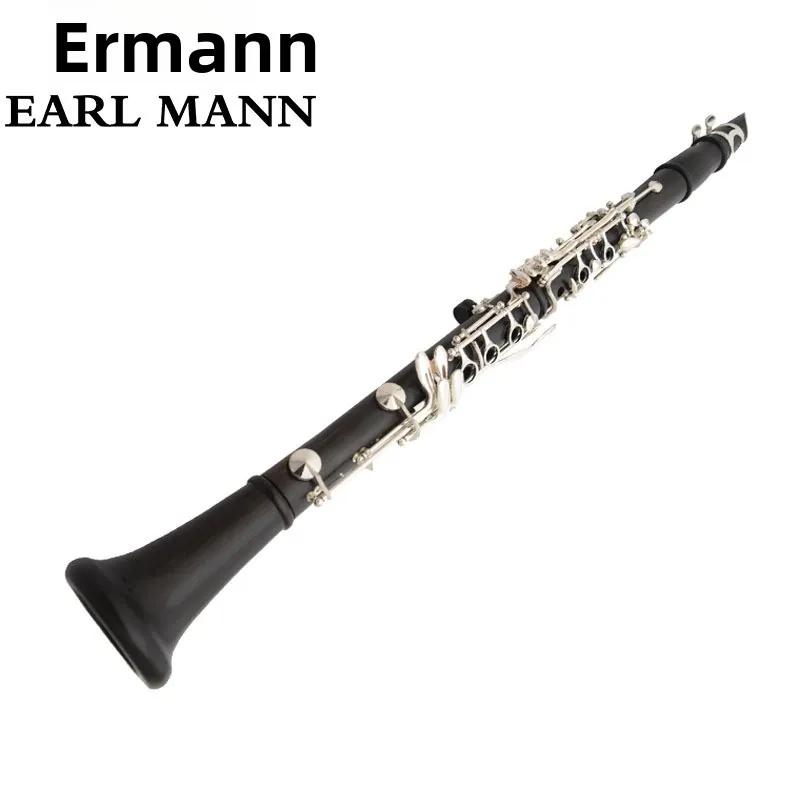 Ehrman Musical Instrument Manufacturer Ebony Large Mouth Professional Clarinet With B-flat Tone And High-grade Professional Bags