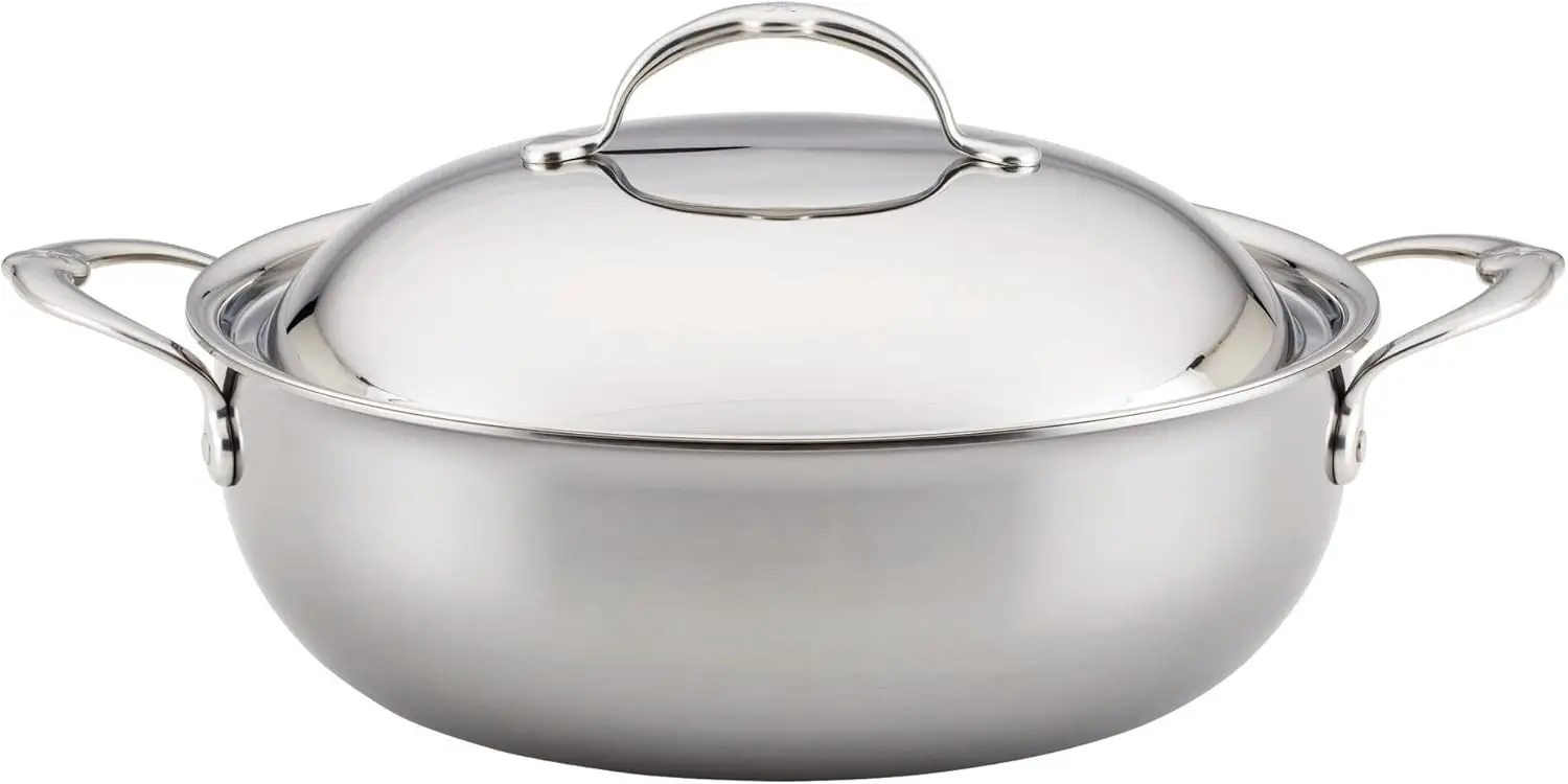 

Hestan - NanoBond Collection - Stainless Steel Dutch Oven, Induction Cooktop Compatible, 5 Quart